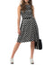 Polka-dot dress with fit-and-flare silhouette