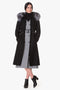 Waist adjustable wool coat